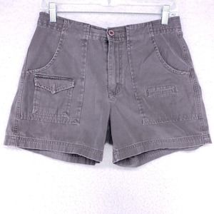American Eagle Vintage Y2K Cargo Khaki Shorts Womens Size 8 Mid Rise Denim Pants